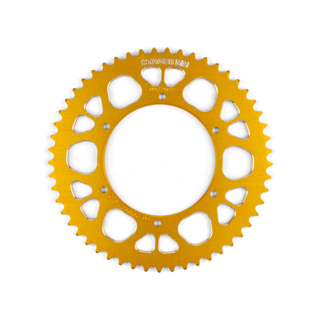 Corona Aprilia SX / Derbi Senda euro 4 53D 420 aluminio CNC Stage6 - amarillo
