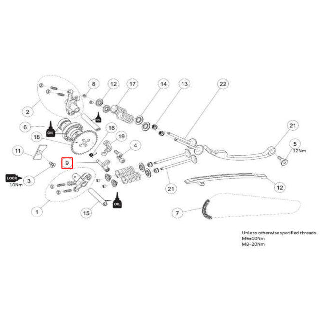Eje descompresor con contrapeso V3 motor Daytona Anima 190