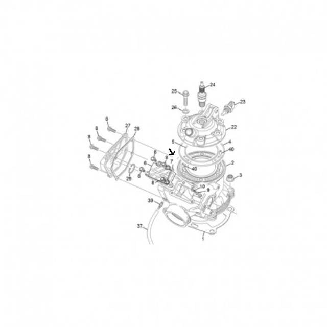 Junta tapa válvula cilindro Sherco SE / SE-R 250-300 2T