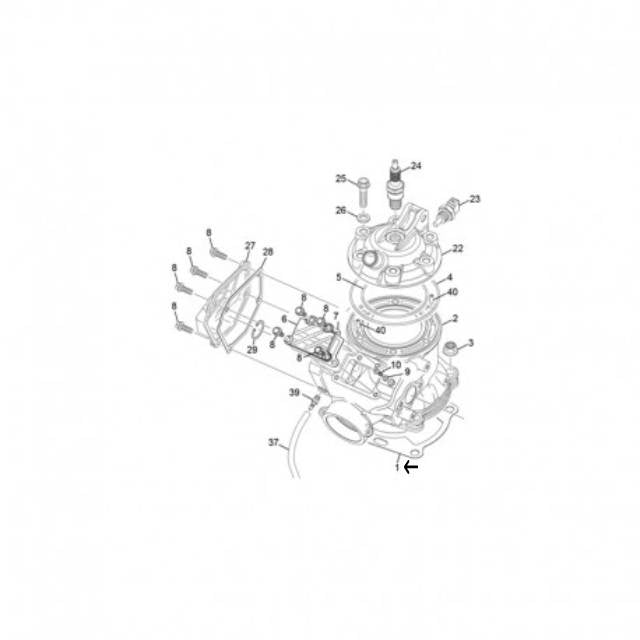 Junta base cilindro Sherco SE / SE-R 250-300 2T 0,5mm