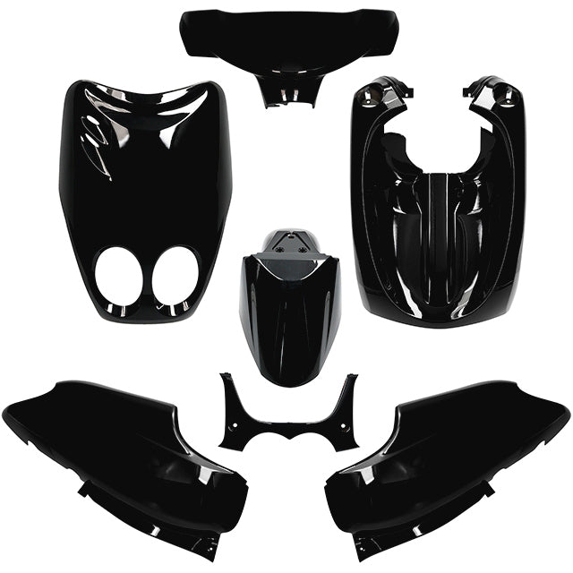Kit de carenados Yamaha Neo's / MBK Ovetto 97-07 7 piezas AllPro - negro mate