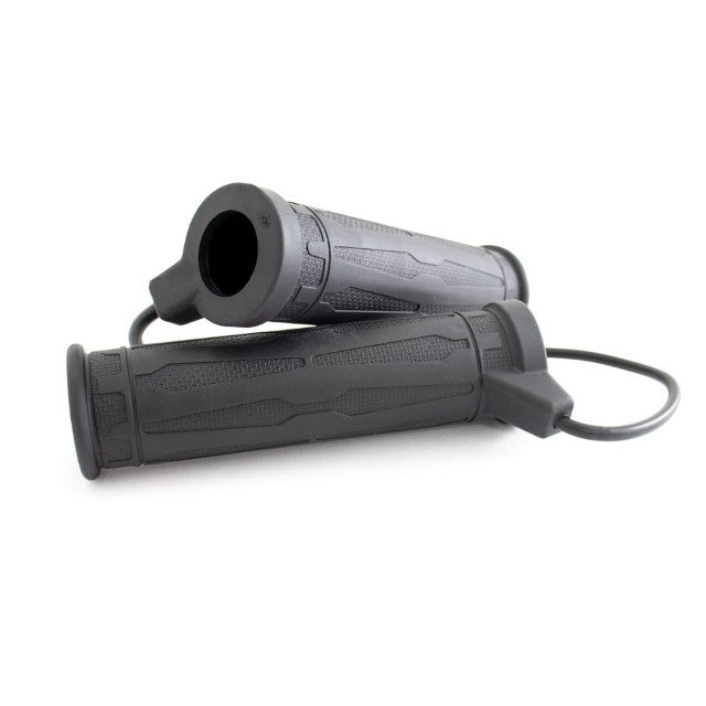 Puños calefactables 1" + 1 1/8" con interruptor externo largo 130mm Koso negro