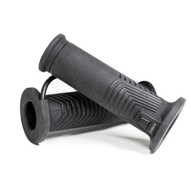 Puños calefactables con interruptor 7/8" 22mm + 1" 25,4 mm largo 130mm HG 17 Koso - negro