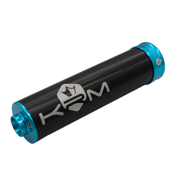 Silenciador 90-110cc aluminio 2019 KRM - negro/turquesa
