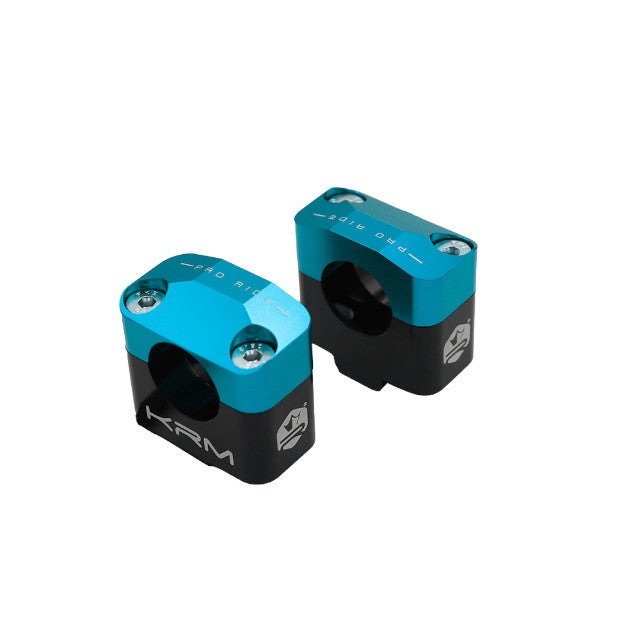 Torretas de manillar 28mm KRM - negro/turquesa