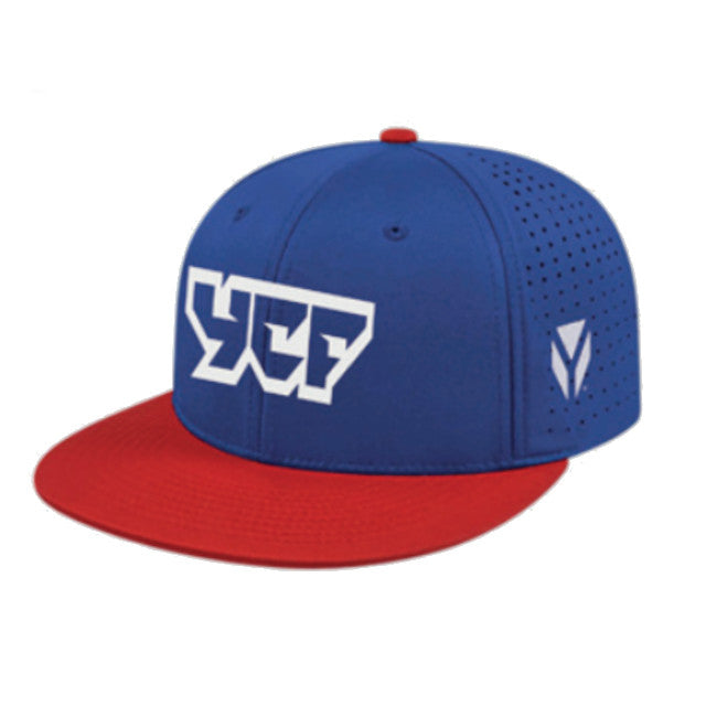 Gorra visera plana YCF - Azul-Rojo