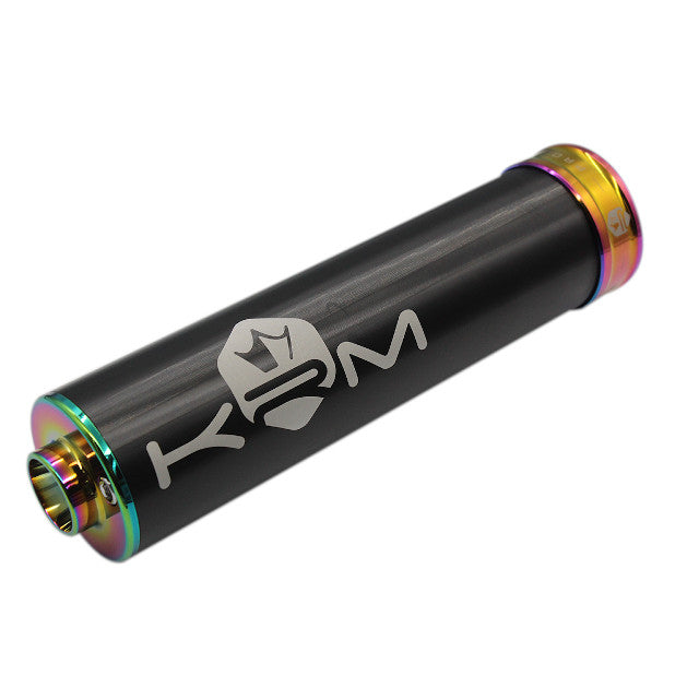 Silenciador 90-110cc aluminio 2019 KRM - negro / neo cromado