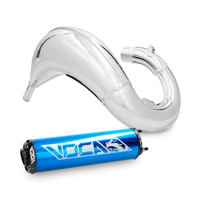 Escape Rieju MRT 50 VOCA Cross Chromed 50/70cc (CE) - Silenciador azul