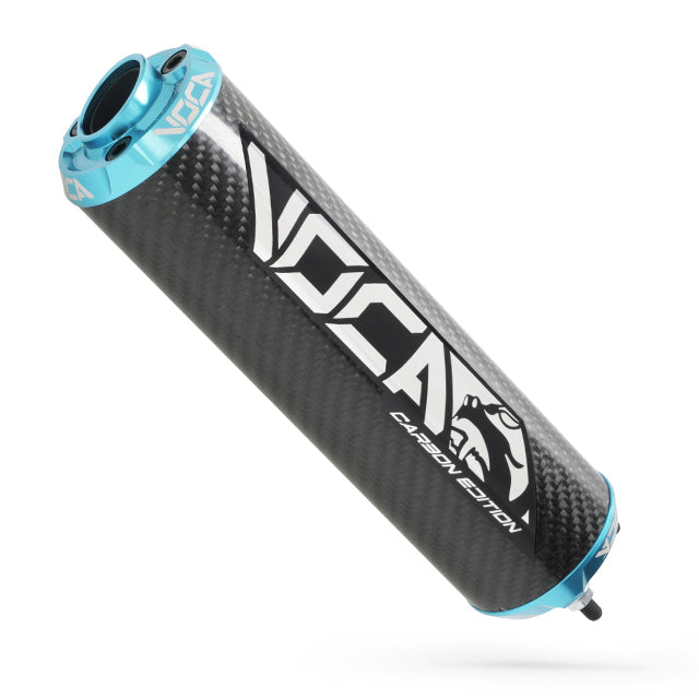 Silenciador VOCA Carbon CNC anodizado - cyan