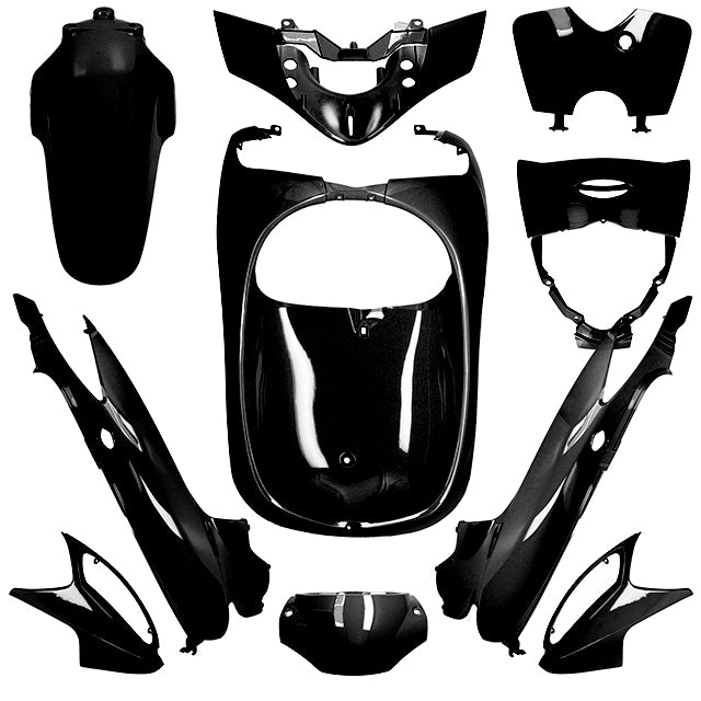 Carenados Honda SH 125 04-08 10 piezas AllPro - negro metalizado
