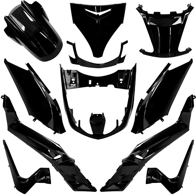 Carenados Yamaha X-max 125 05-09 11 piezas AllPro - negro metalizado