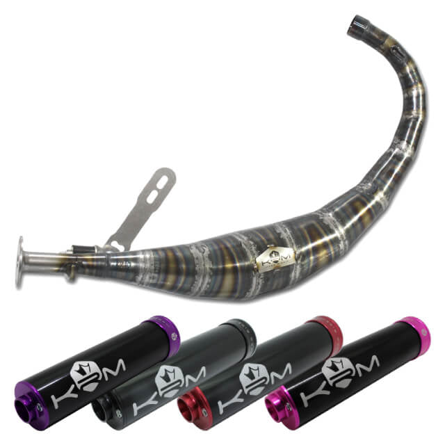 Escape KRM Minarelli AM6 50cc - silenciador negro