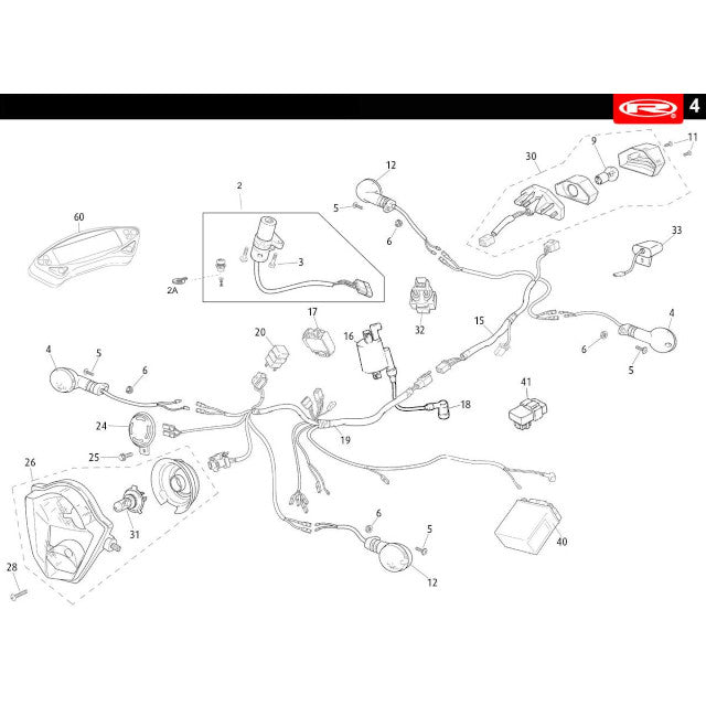 Instalación eléctrica trasera Rieju Marathon 125 AC
