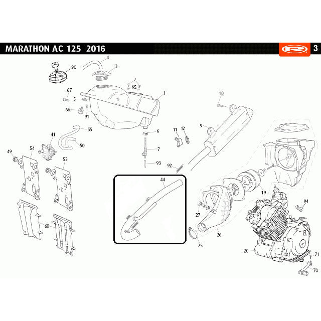 Colector escape Rieju Marathon 125 AC 12-18