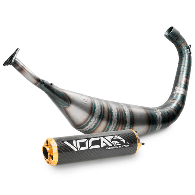 Escape Derbi Senda Carbon Racing 70/80cc VOCA - silenciador cazoleta oro