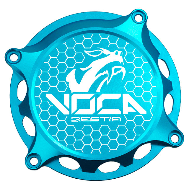 Tapa exterior de encendido VOCA CNC Minarelli AM6 - azul cyan