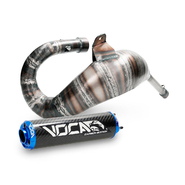 Escape Rieju MRX/SMX Cross Carbon 80/90cc VOCA Racing - silenciador cazoleta azul