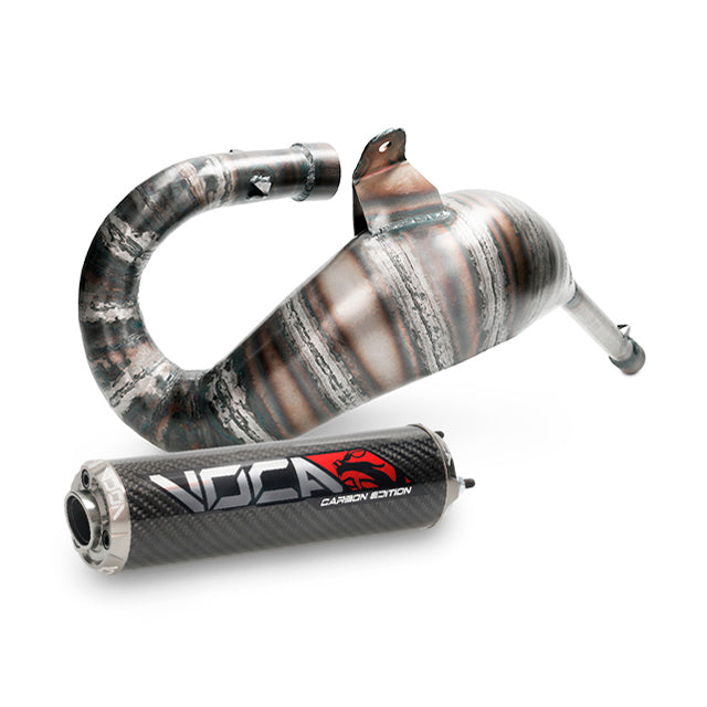 Escape Rieju MRX/SMX Cross Carbon 80/90cc VOCA Racing - silenciador cazoleta gris