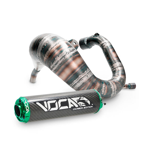 Escape Derbi DRD Pro Cross Carbon 80 VOCA Racing - silenciador cazoleta verde