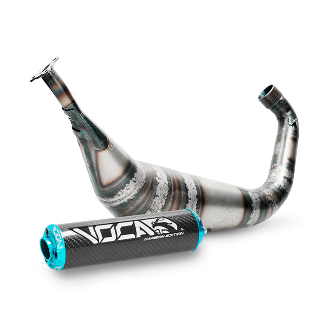 Escape Derbi Senda Racing BigBore 90cc VOCA - silenciador cazoleta azul cyan