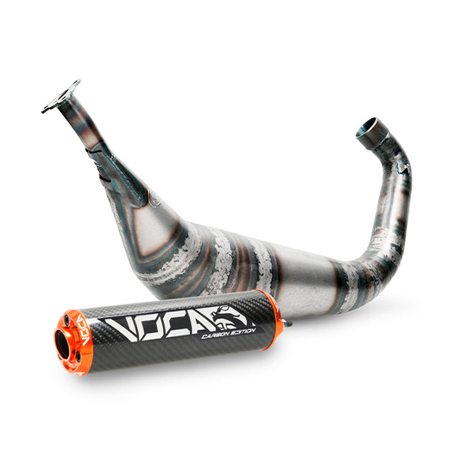 Escape Derbi Senda Racing BigBore 90cc VOCA - silenciador cazoleta naranja