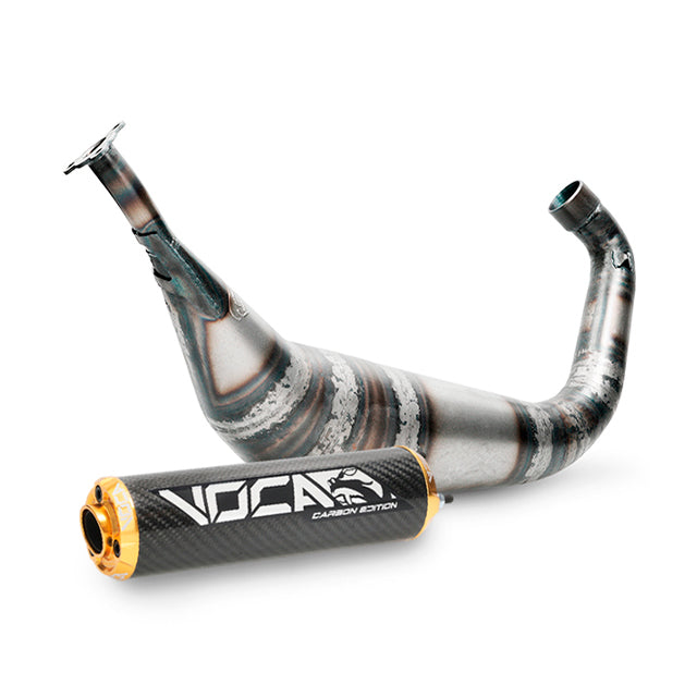 Escape Minarelli AM6 Racing BigBore 90cc VOCA - silenciador cazoleta oro