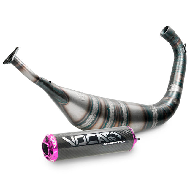 Escape HM Moto Cre Derapage Six SM Carbon Racing 70/80cc VOCA - silenciador cazoleta violeta