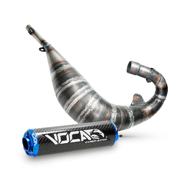 Escape VOCA Cross Carbon 80/90cc Sherco 50 SM-R / SE-R - silenciador cazoleta azul