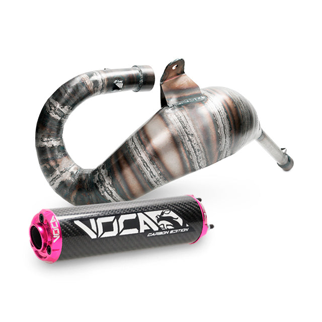 Escape Derbi Senda / DRD Cross Carbon 80 Voca Racing - silenciador cazoleta rosa