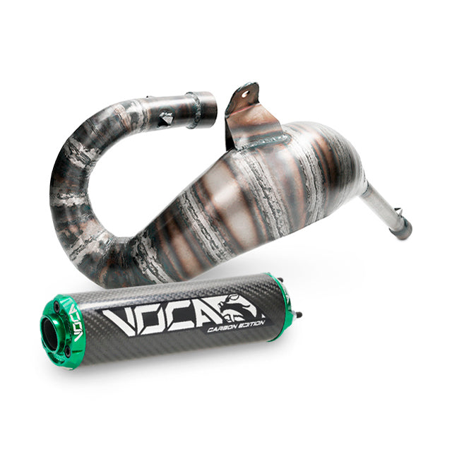 Escape Derbi Senda / DRD Cross Carbon 80 Voca Racing - silenciador cazoleta verde