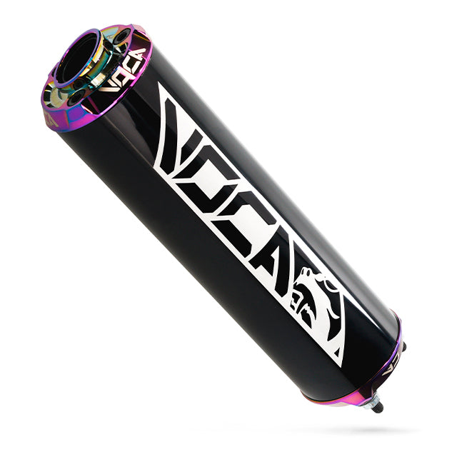 Silenciador VOCA Aluminio CNC negro - cazoleta neocromado