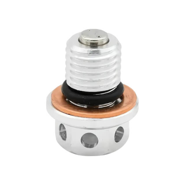 Tapon vaciado imantado CNC plateado Pitbike Allpro