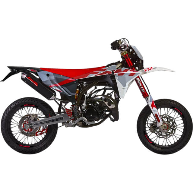 Fantic XM 50 Motard 2T competition E5 blanco-rojo