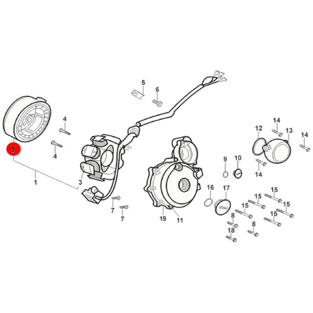Volante magnético Rieju 18 bobinas