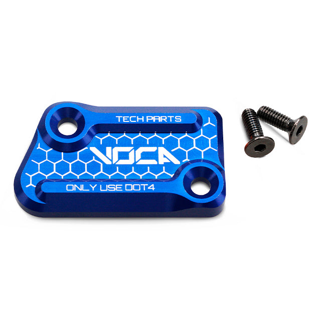 Tapa bomba de freno VOCA CNC Rieju MRT / RR / SMX 50cc AJP - azul