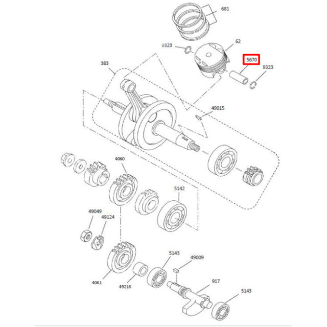 Bulón pistón Rieju Marathon 125 22-24