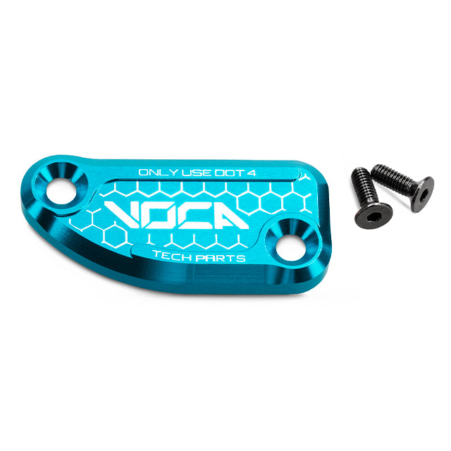Tapa bomba de freno trasero VOCA CNC Derbi Senda / Gilera / Aprilia SX - azul cyan