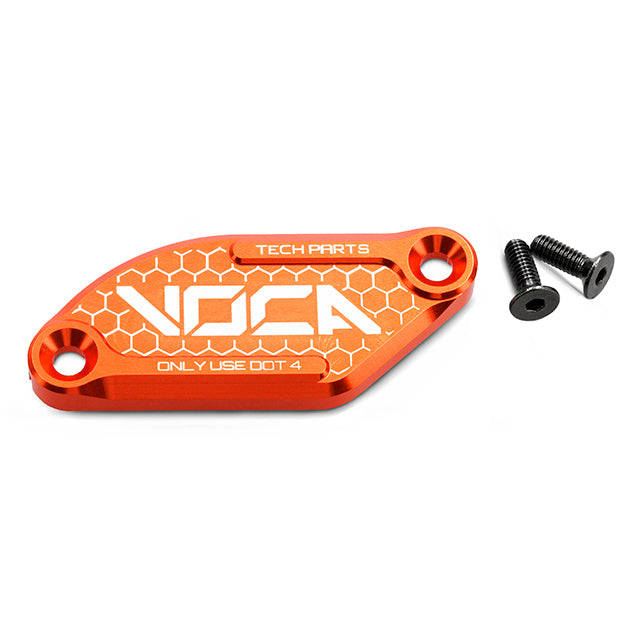 Tapa bomba de freno VOCA CNC Derbi Senda / Rieju MRT / Aprilia SX J.Juan - naranja