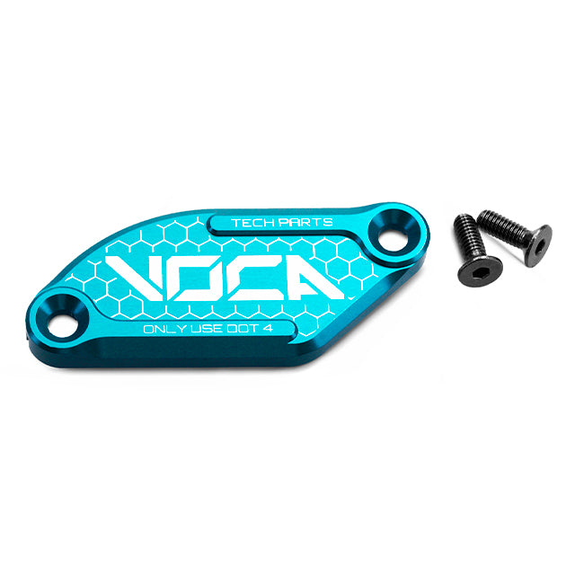 Tapa bomba de freno VOCA CNC Derbi Senda / Rieju MRT / Aprilia SX J.Juan - azul cyan