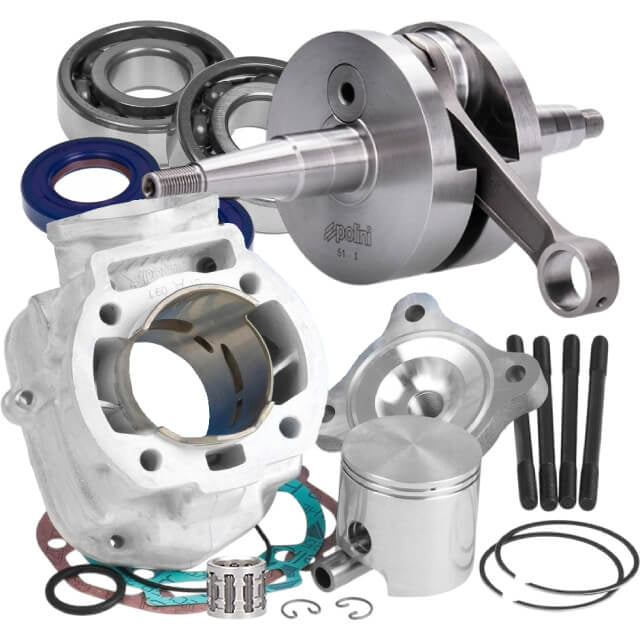 Kit cilindro y cigüeñal Polini Aluminio 80cc Derbi Euro 3/4