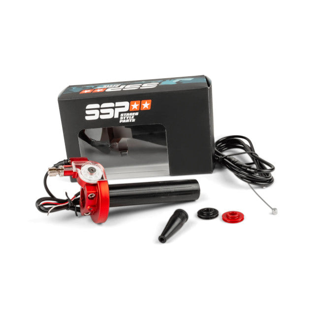 Mando de gas 88º horizontal Stage6 - rojo