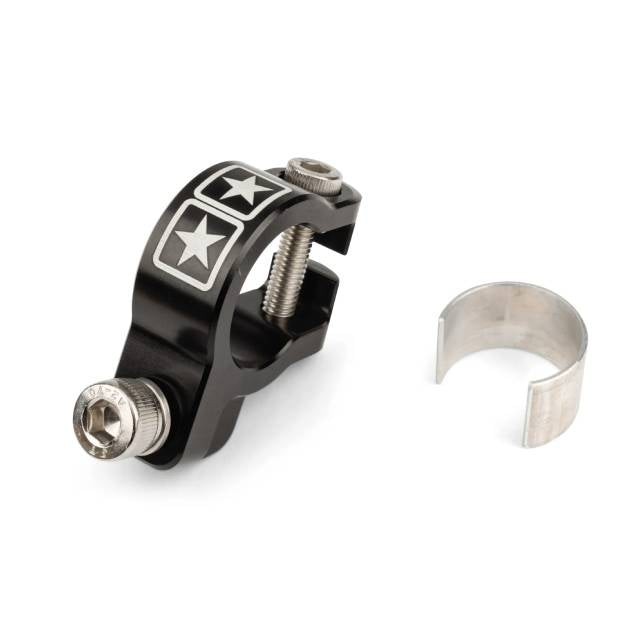 Abrazadera colector de escape aluminio CNC Stage6 - negro