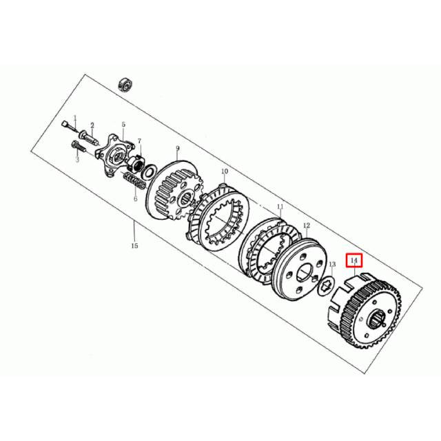 Campana de embrague Rieju Marathon AC 12-17 / Tango 125 10-17