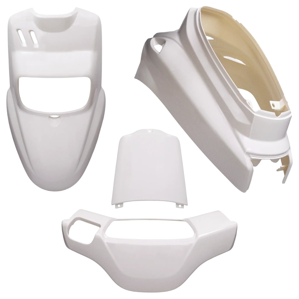 Kit carenados Yamaha BW'S / MBK Booster <04 4 piezas AllPro - blanco perla a lila