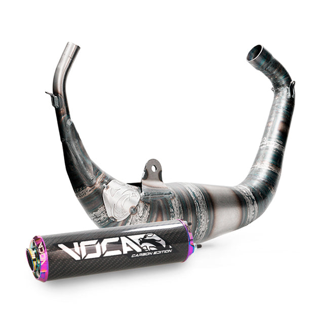 Escape Aprilia RS >2006 Derbi GPR >2004 Carbon Racing 80cc VOCA salida bajo culín - silenciador cazoleta neocromado
