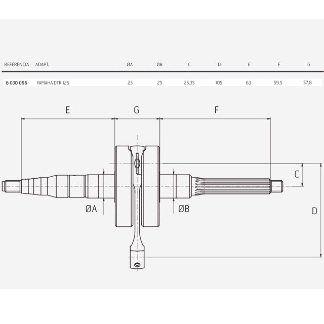 Cigüeñal Yamaha DT125 R / TZR 125 Jasil Top Racing