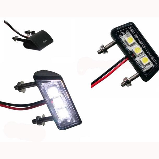 Iluminacion LED para soporter matrícula Koso, 17,5x42mm, homologado CE