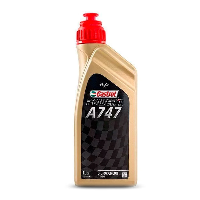 Aceite Castrol A747 mezcla 2T 1L sintético Competición con ricino (OA747)