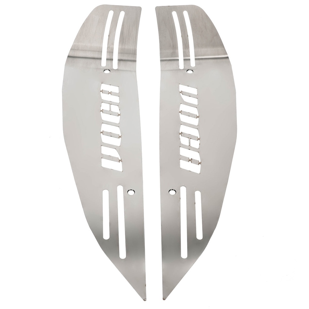 Reposapiés VOCA Racing Style Div cortado con láser acero inox incl.tornillos Yamaha Aerox MBK Nitro