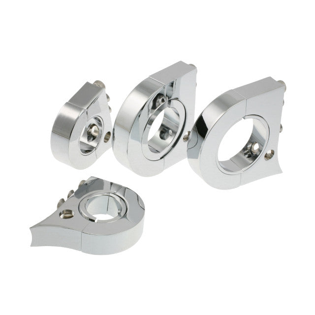 Soporte para carcasa cromada KOSO GP Style D55, manillares 1-1/4"' (diámetro)